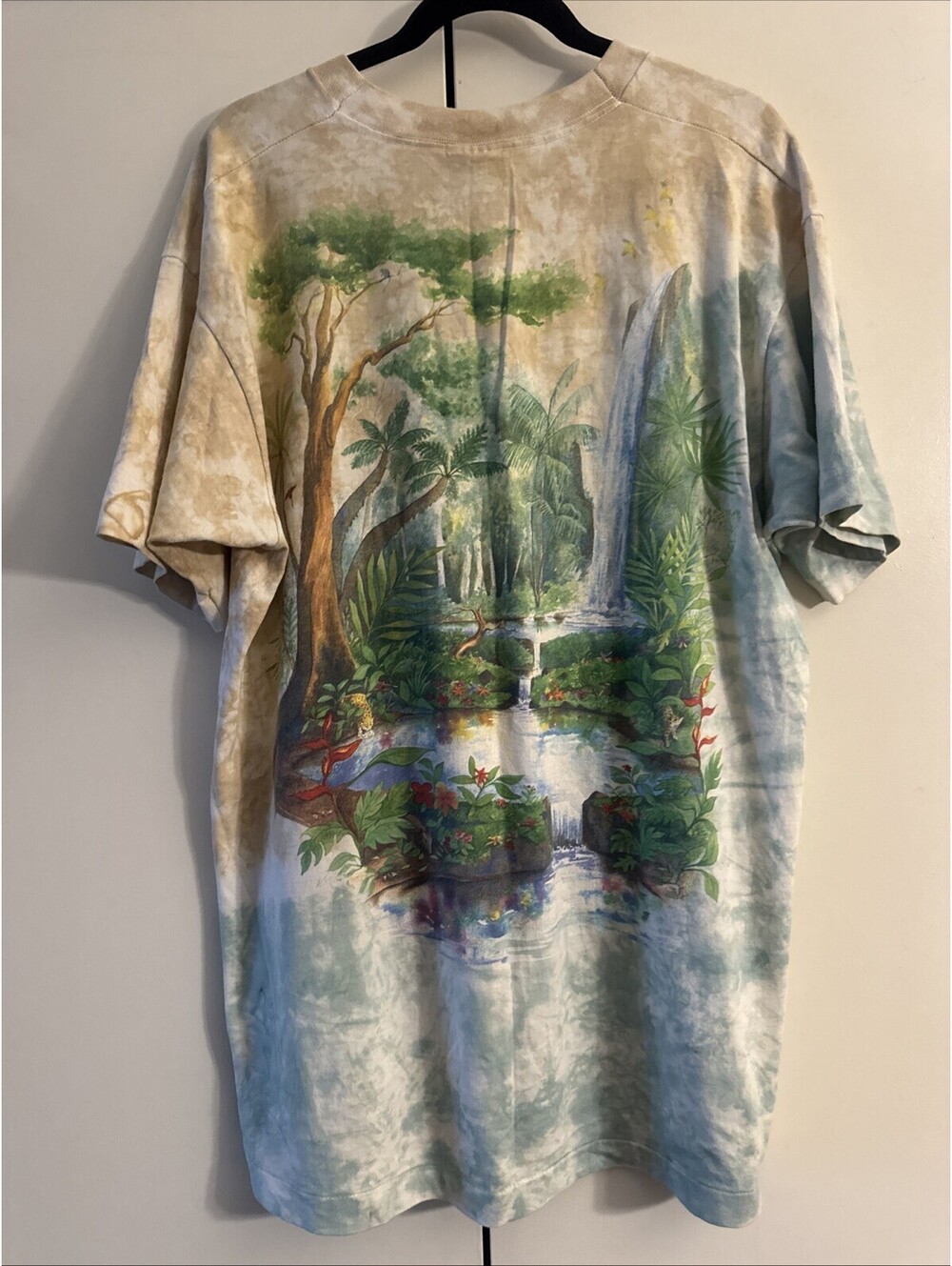 Vintage 1991 Liquid Blue Rainforest Preserve T-Shirt Tie Dye XL Single Stitch - Picture 4 of 16
